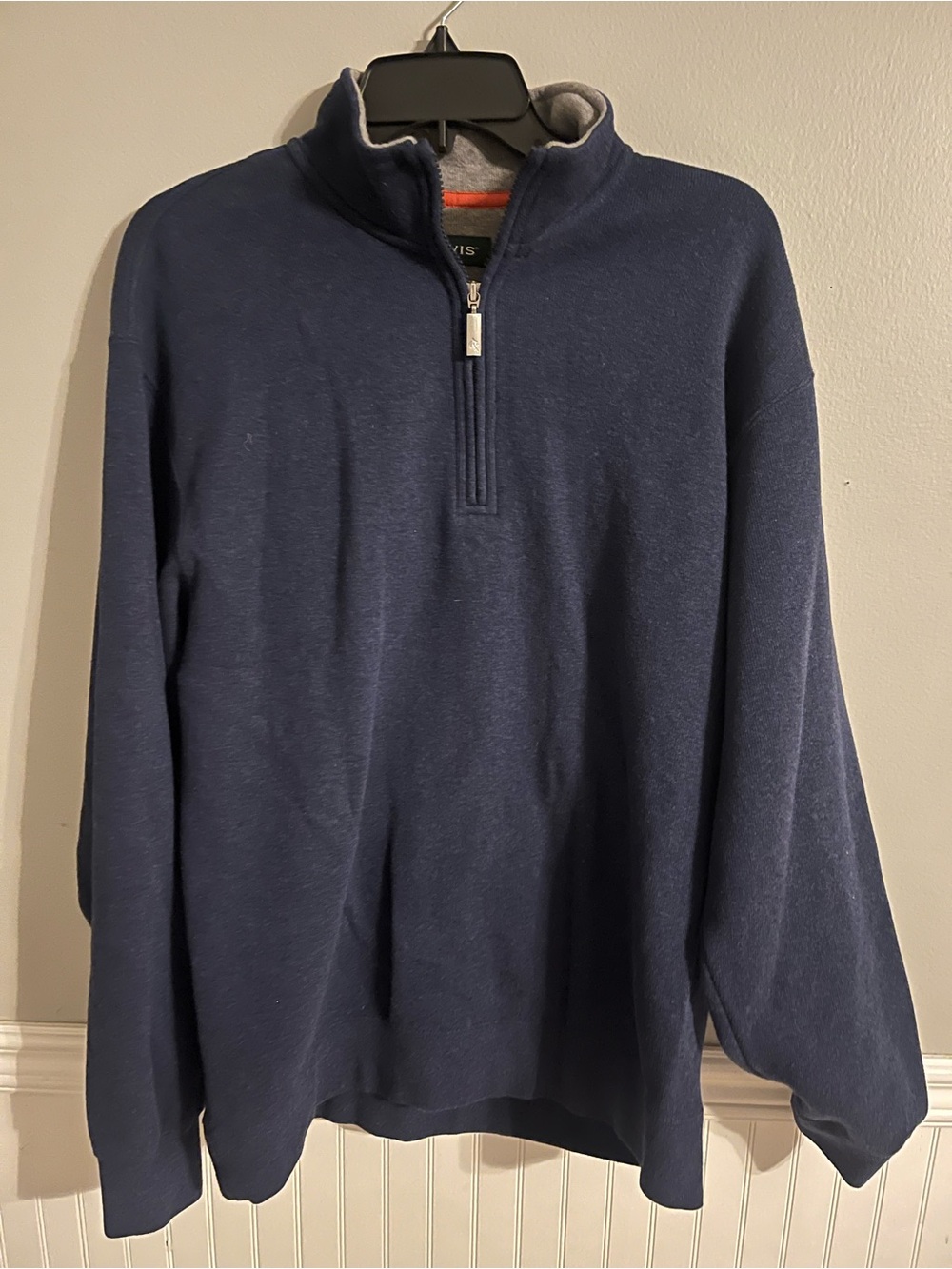 Orvis Men's Navy Half-Zip Pullover Sweater